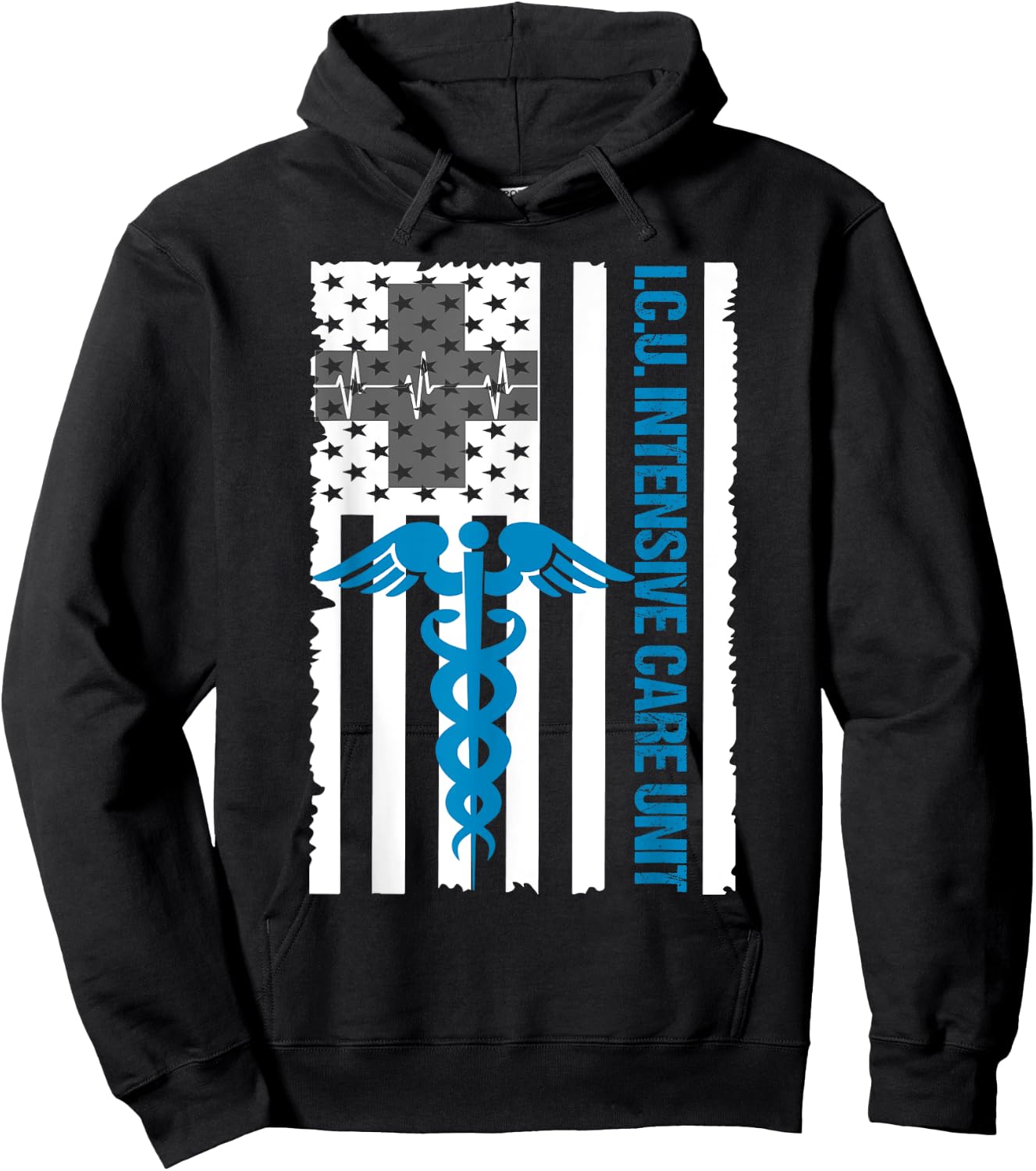 ICU Nurse Intensive Care Unit Staff Shirt Hoodie - Hoodie | Black