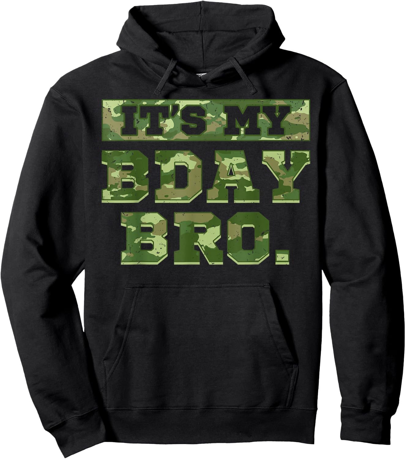 Camouflage Army Birthday Boy Military Bday Camo Celebration Small Hoodie - Hoodie | Black