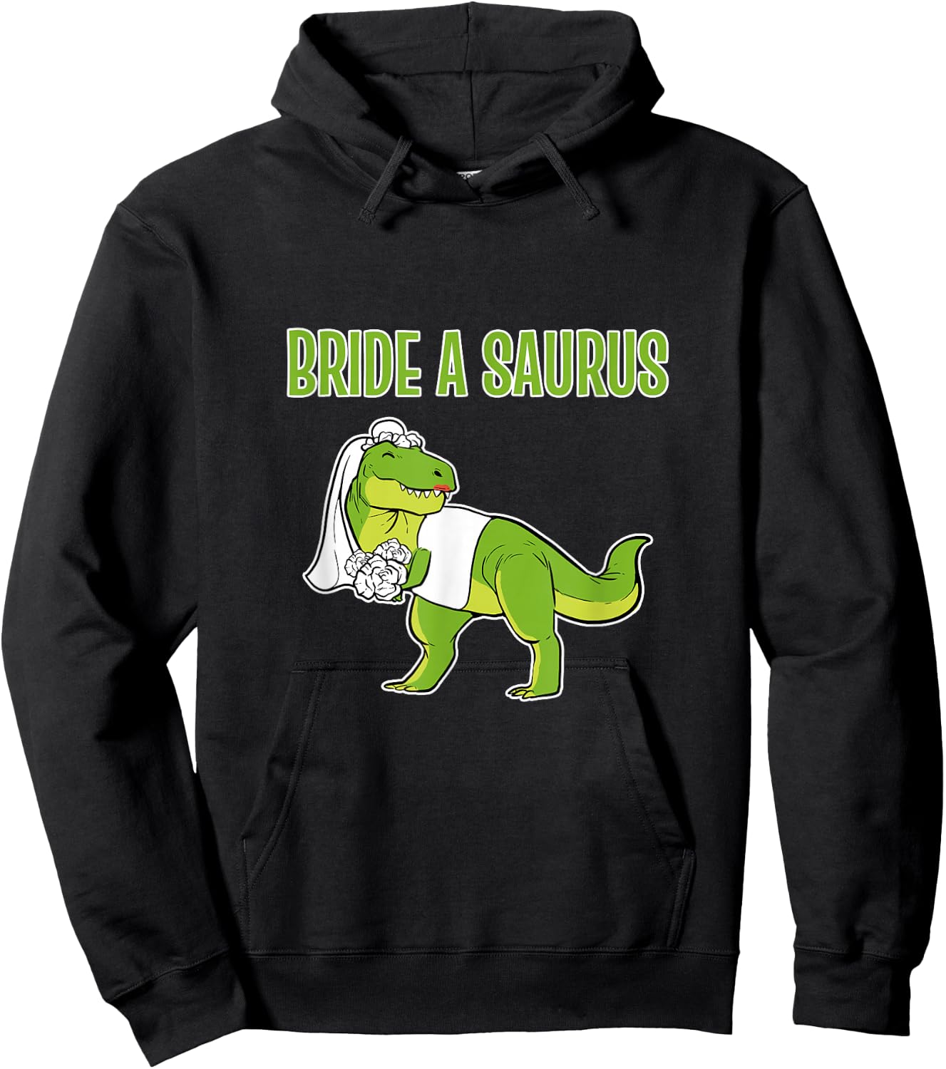 Funny Bride Dinosaur Bride A Saurus Hoodie - Hoodie | Black