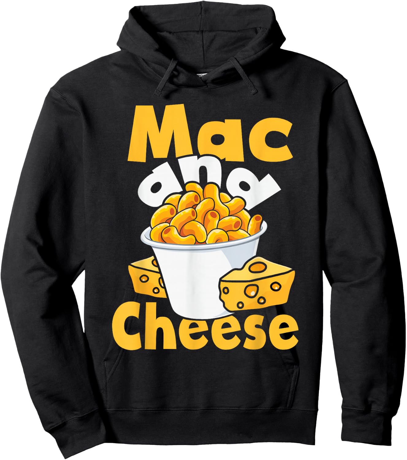 Mac and Cheese - Food Lover Foodie Cheesy Macaroni Noodle Hoodie - Hoodie | Black