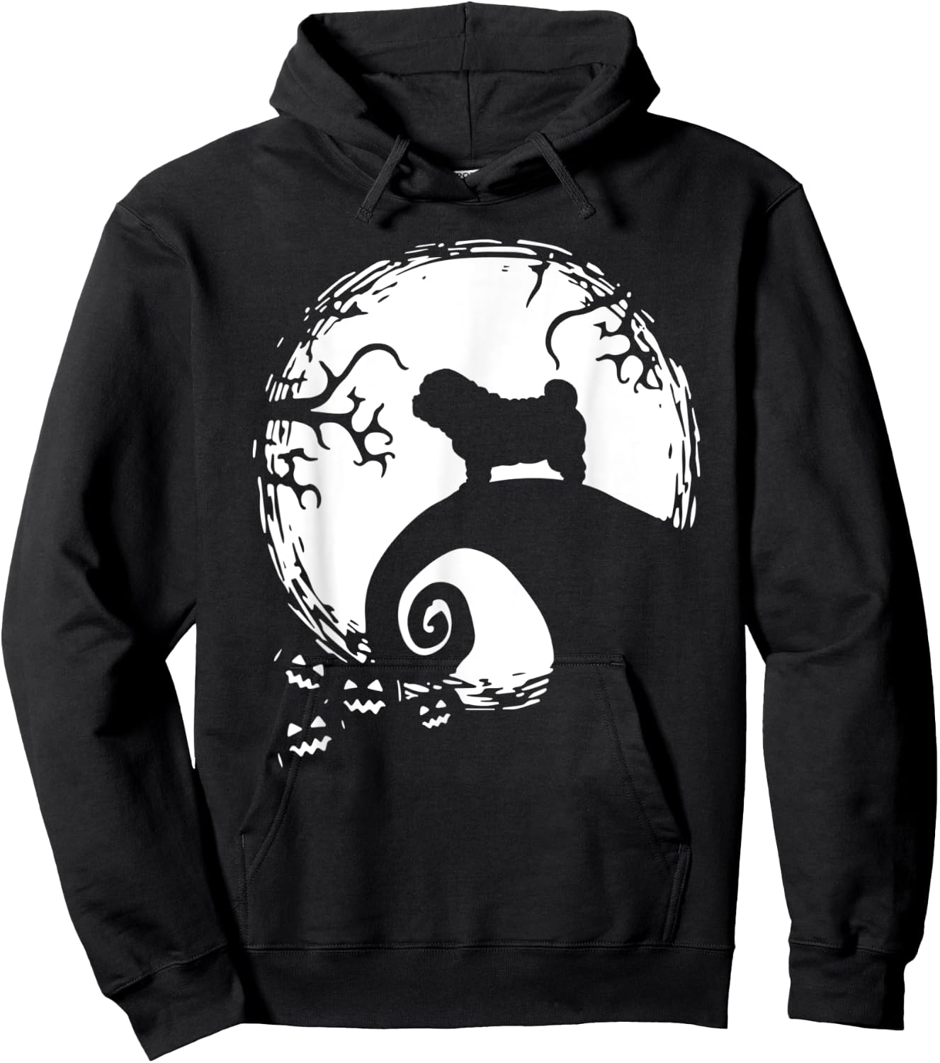 Shar Pei Moon Halloween Hoodie - Hoodie | Black