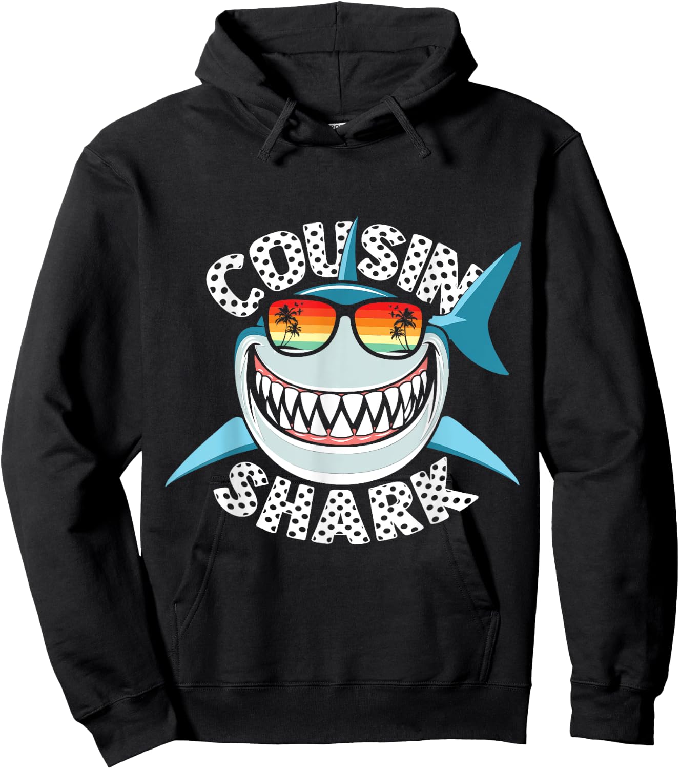 Cousin Shark Sea Animal Underwater Shark Lover Hoodie - Hoodie | Black