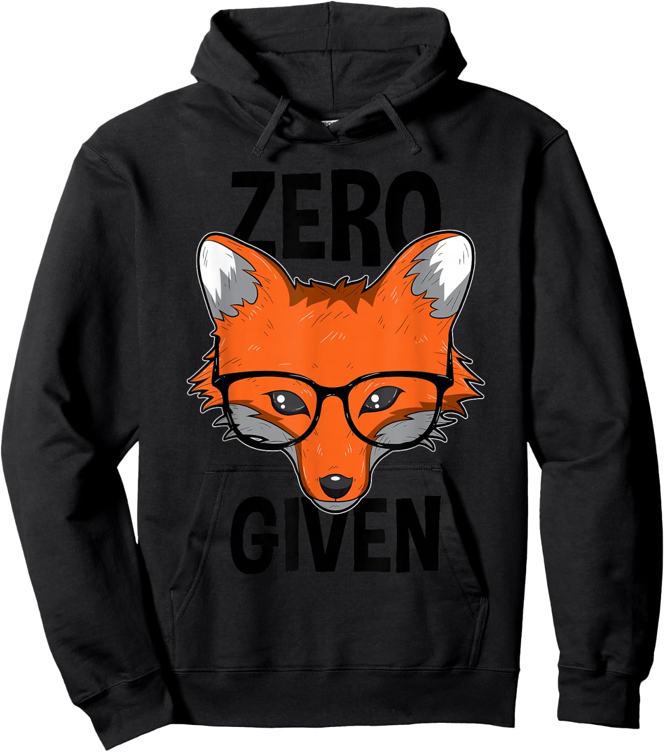 Zero Fox Given Funny Idgaf Foxes Pun Gift Women Hoodie - Hoodie | Black