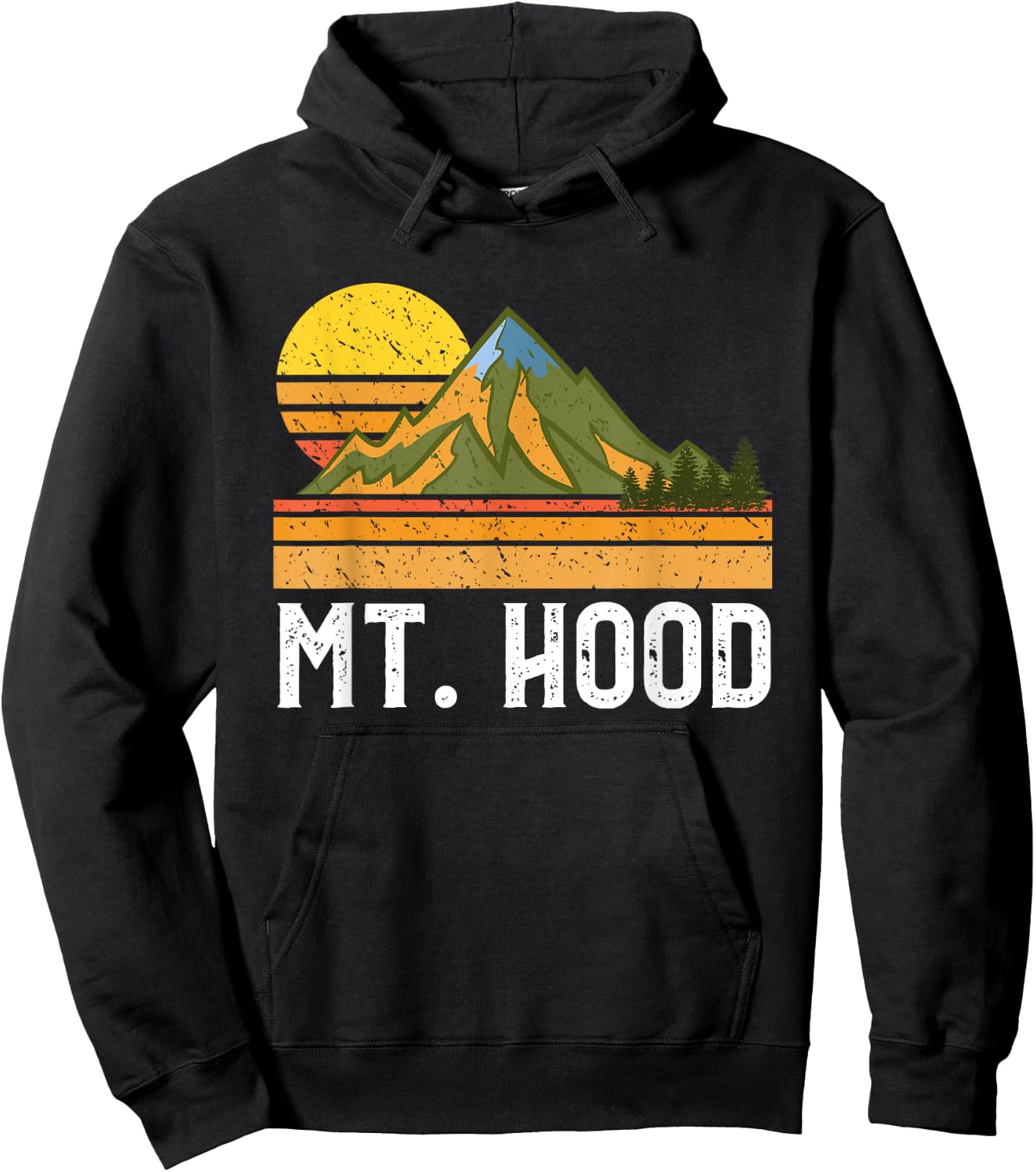Mountain Vacation Gift Mt. Climbing Hiking Mount Hood Hoodie - Hoodie | Black