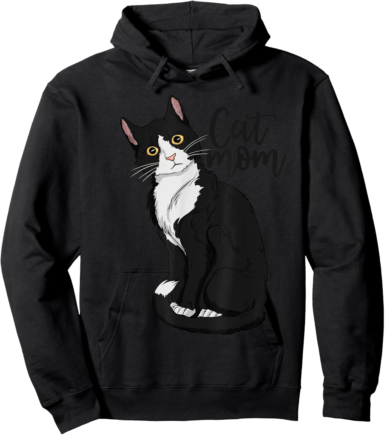 Tuxedo Cat Mom Gift Cat Mom Tuxedo Cat Mom Women Girls Kids Hoodie - Hoodie | Black