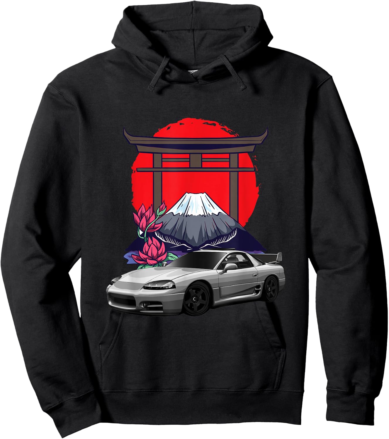 JDM 3000GT Car Tuning Japan Japan Shinto Drift Hoodie - Hoodie | Black