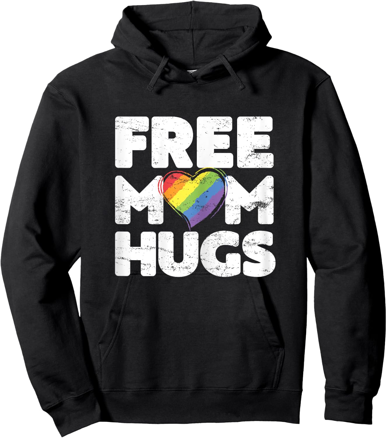 Free Mom Hugs , Free Mom Hugs Rainbow Gay Pride Hoodie - Hoodie | Black