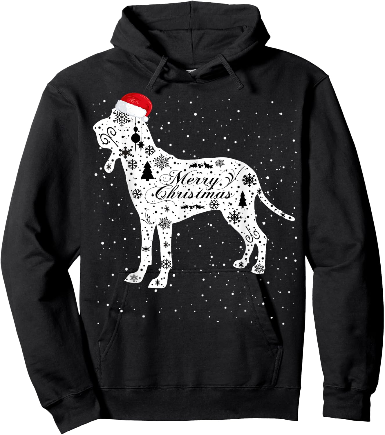 Merry Xmas Braco Italiano Dog Christmas Hoodie - Hoodie | Black