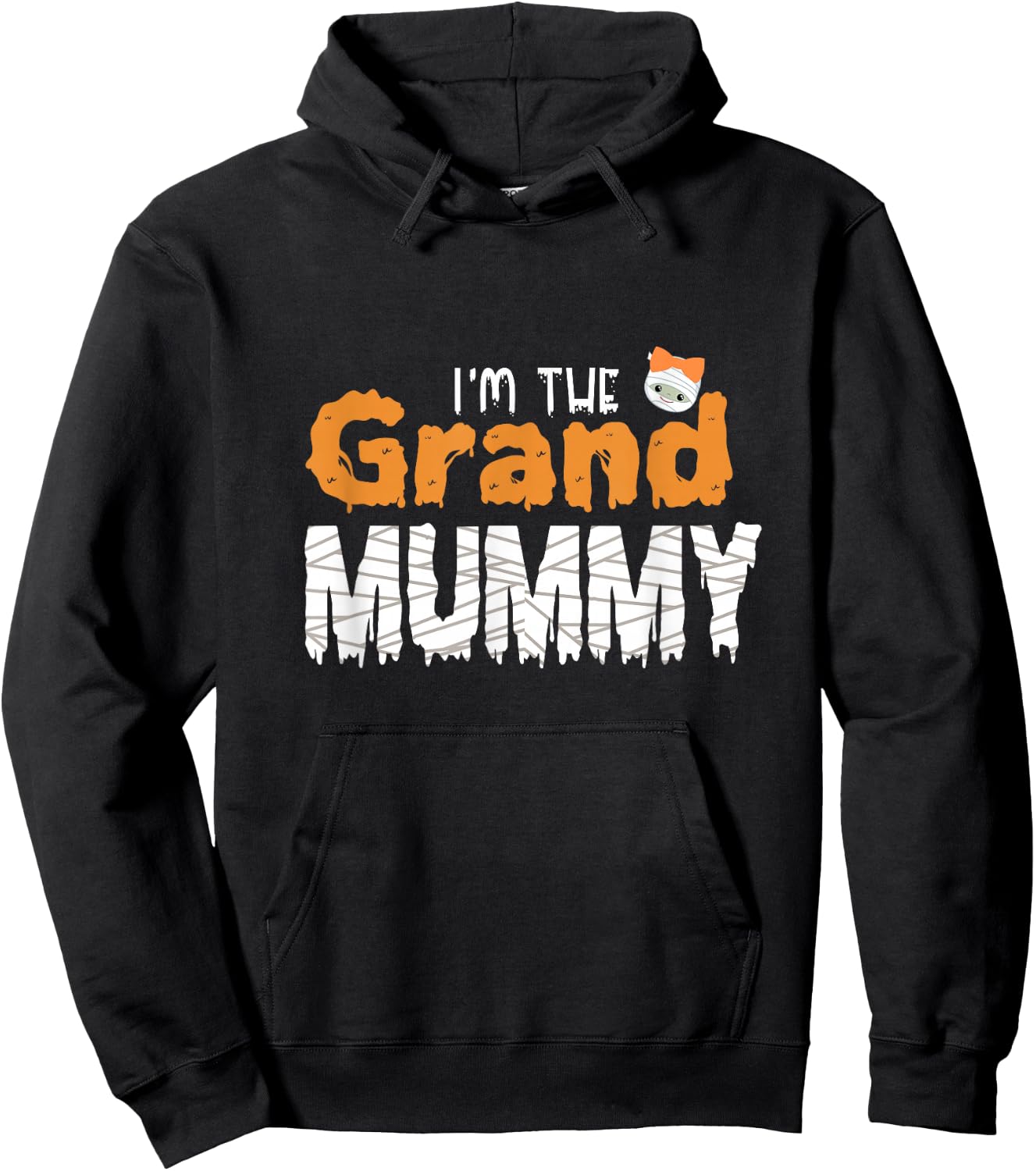 I'm The Grand Mummy Funny Grandma Family Halloween Hoodie - Hoodie | Black