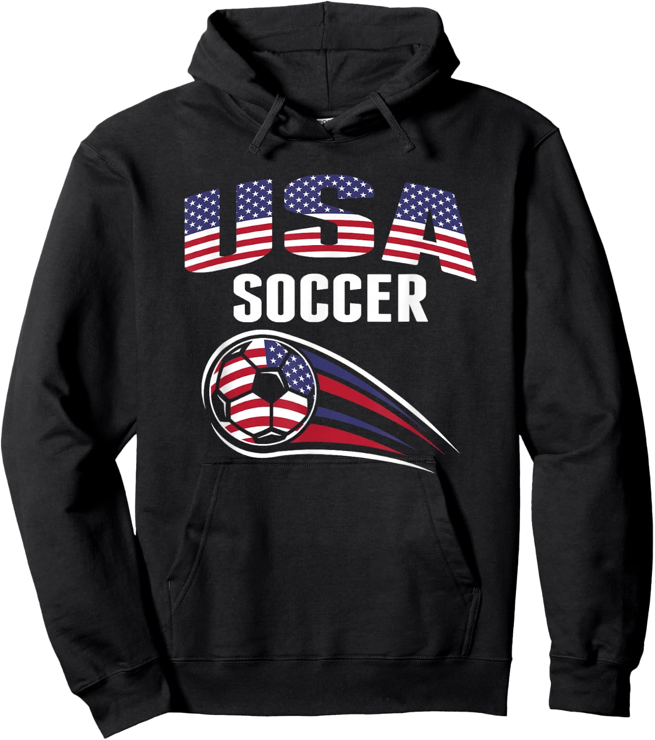 America Soccer Fans Jersey - United States Football Lovers Hoodie - Hoodie | Black