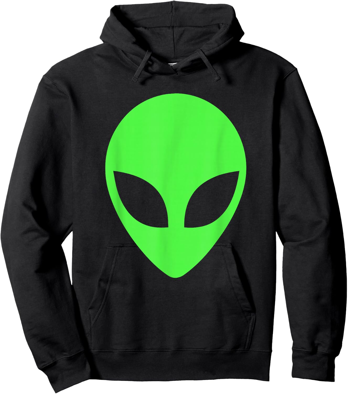 Green Alien Head - Alien Hoodie - Hoodie | Black