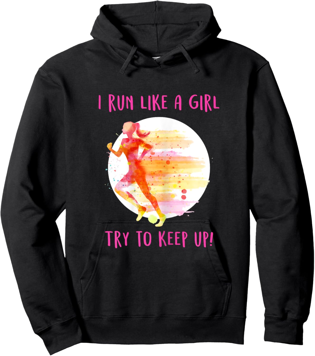 Like A Girl Running Gear - Funny Runners & Running Gift Hoodie - Hoodie | Black