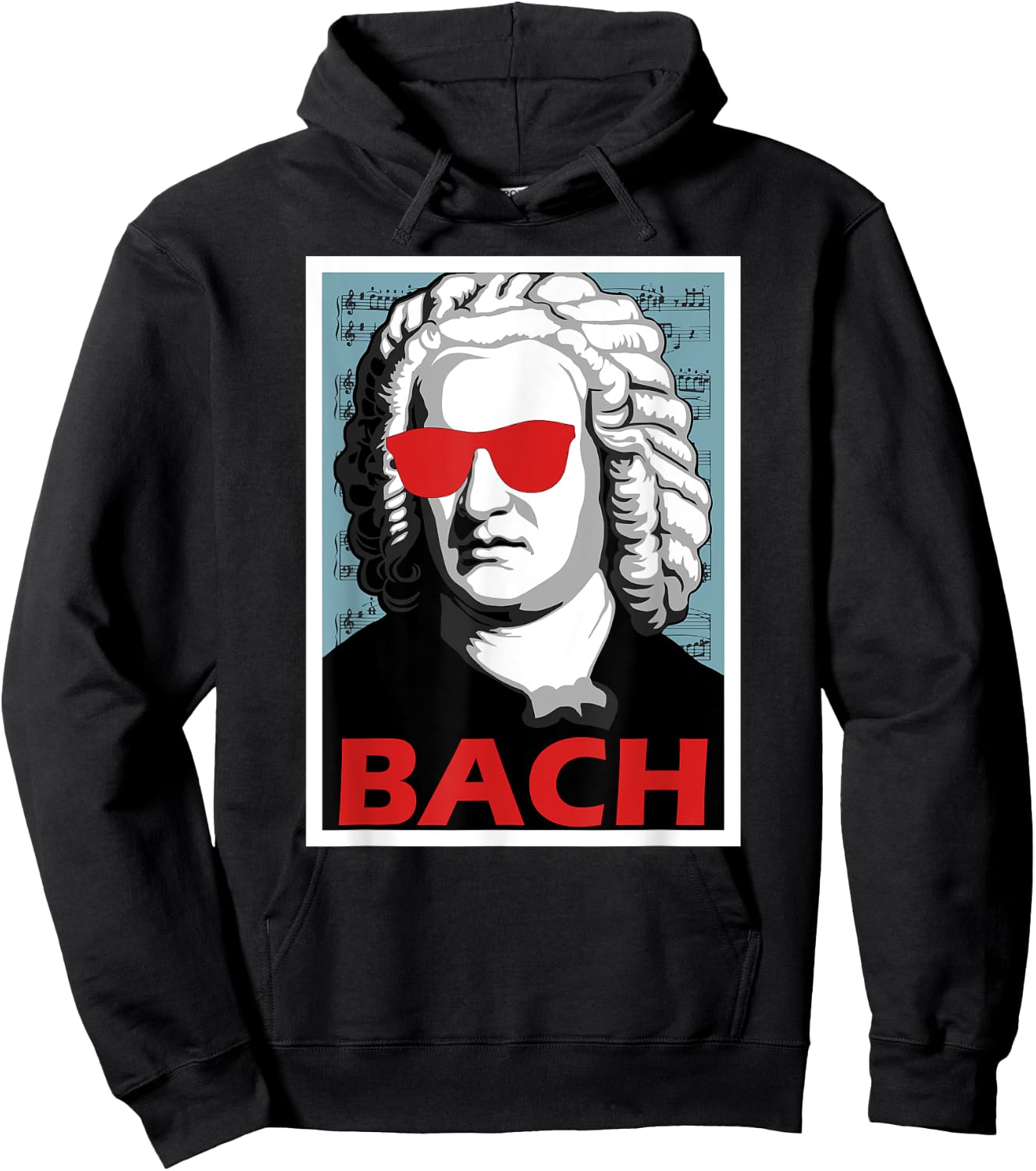 Johann Sebastian Bach Poster Style Graphic Hoodie - Hoodie | Black