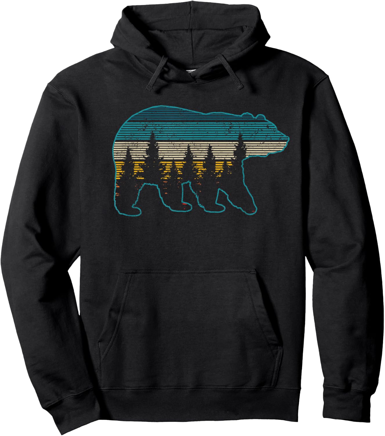 Bear Nature Grizzly Brown Black Bear Hiking Hunting Gift Small Hoodie - Hoodie | Black