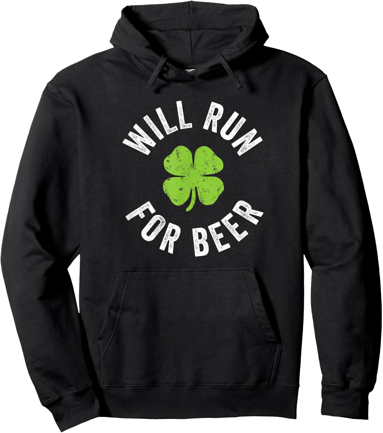 Will Run for Beer - St. Patrick's Day Hoodie - Hoodie | Black