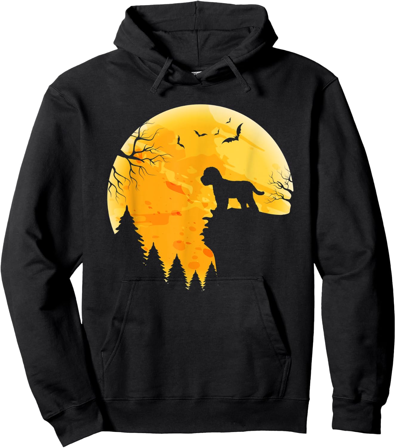 Cockapoo Lovers Halloween Moon Hoodie - Hoodie | Black
