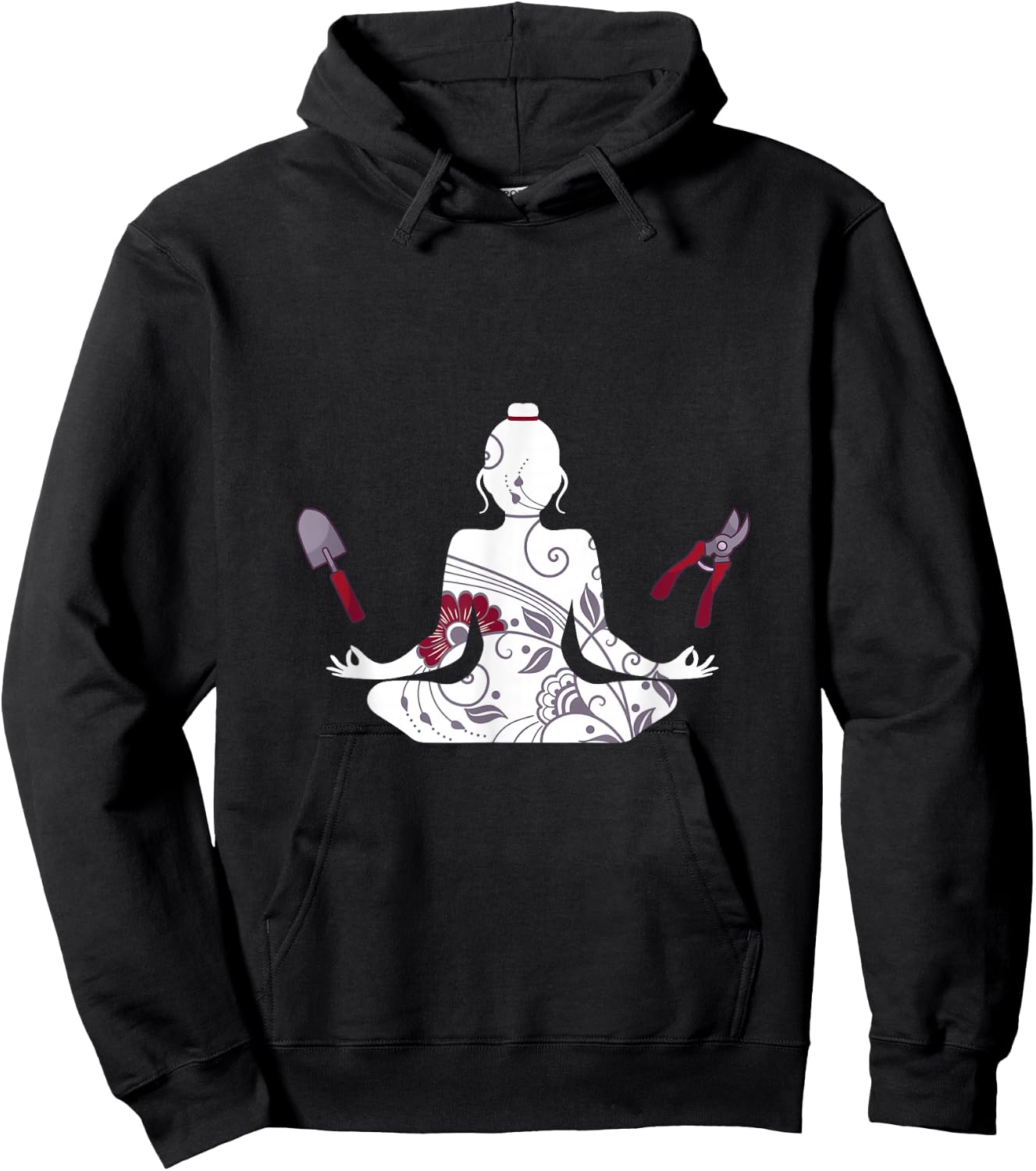 Gardening Yoga - Yogi landscape gardening gardener farmer Hoodie - Hoodie | Black
