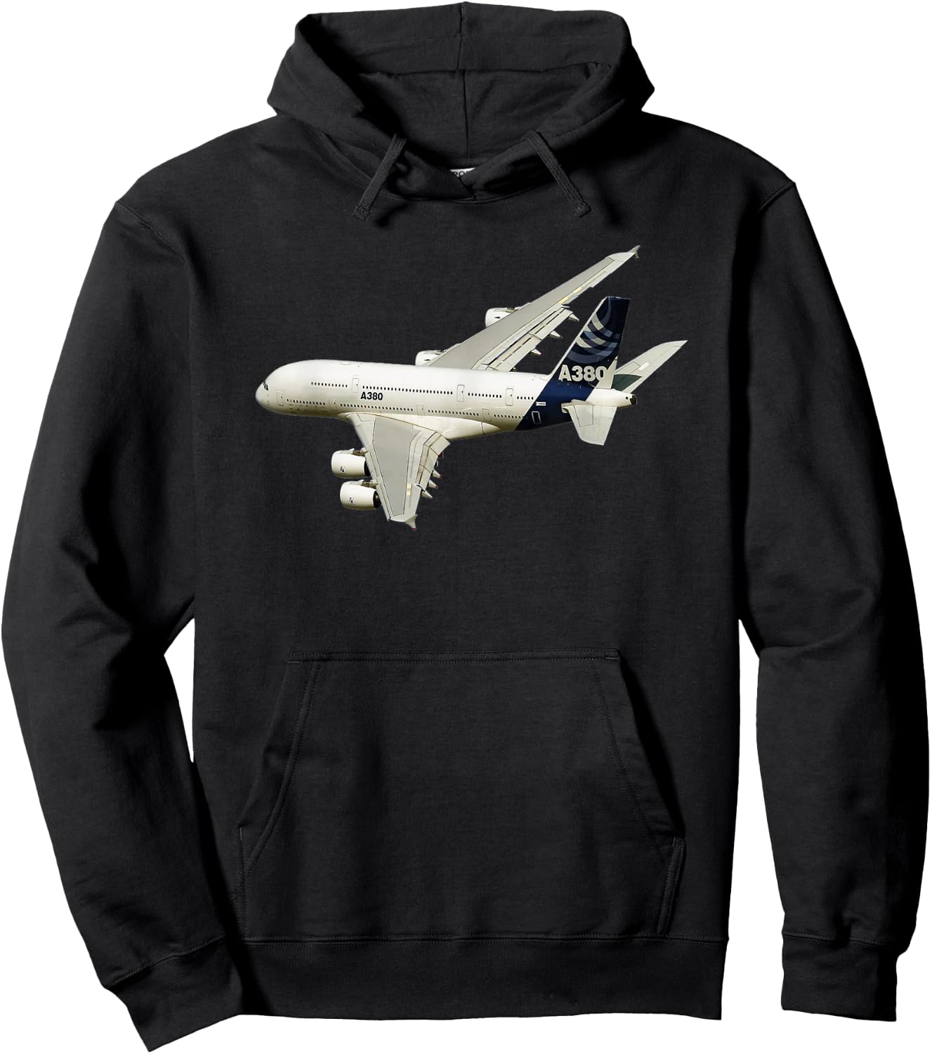 A380 Airline Jet Aeroplane Hoodie - Hoodie | Black