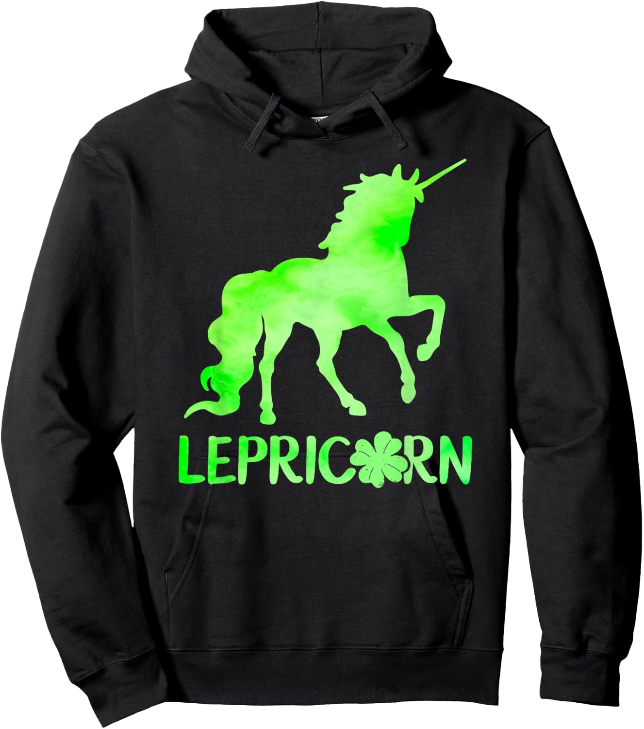 Lucky Lepricorn Unicorn St Patricks Day Hoodie - Hoodie | Black