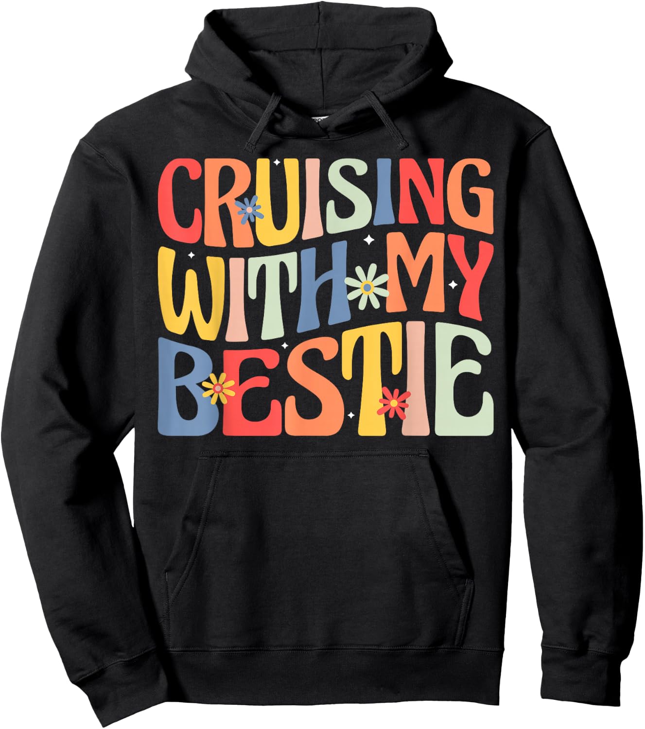 Cruising With My Bestie Fun Friendship Travel Hoodie - Hoodie | Black