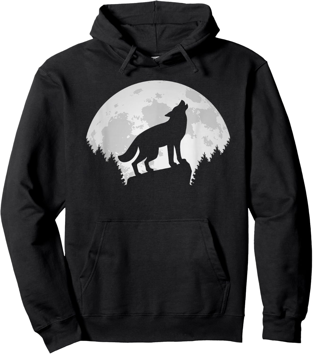 Wolf Moon Wild Animal Wildlife Wolves Nature Men Women Hoodie - Hoodie | Black