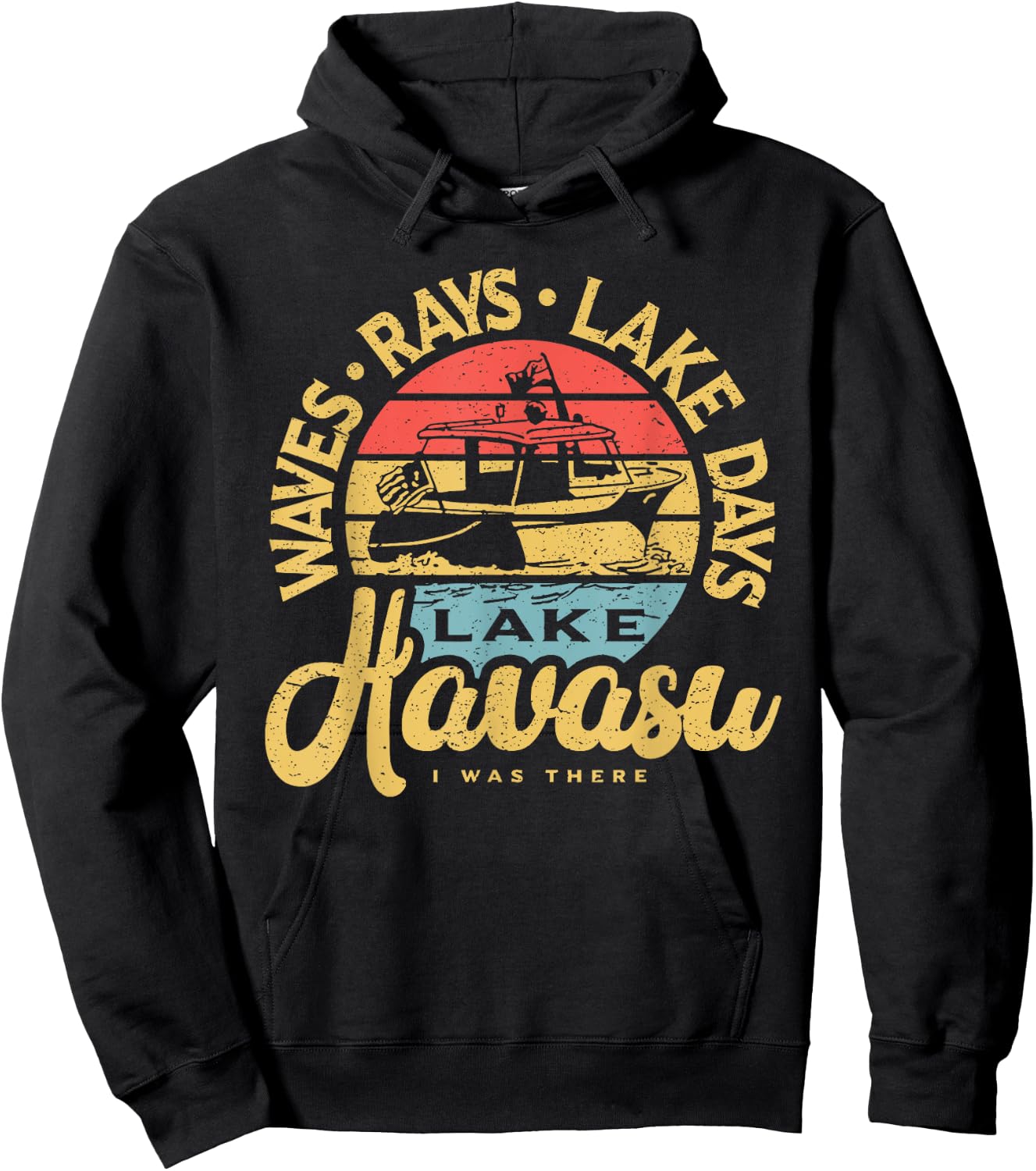 Lake Havasu Arizona Boat Sandbar Party Summer Vacation Men Women Hoodie - Hoodie | Black