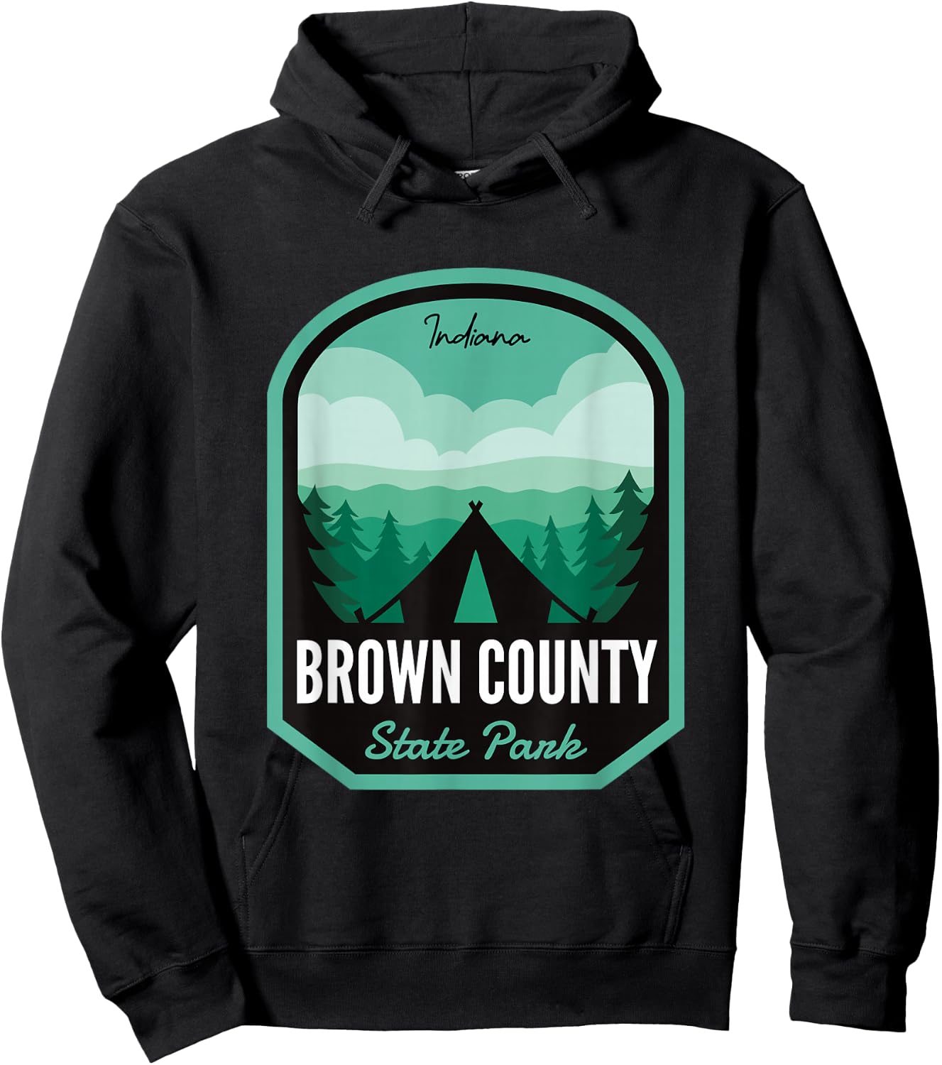 Brown County State Park IN Camping Hoodie - Hoodie | Black