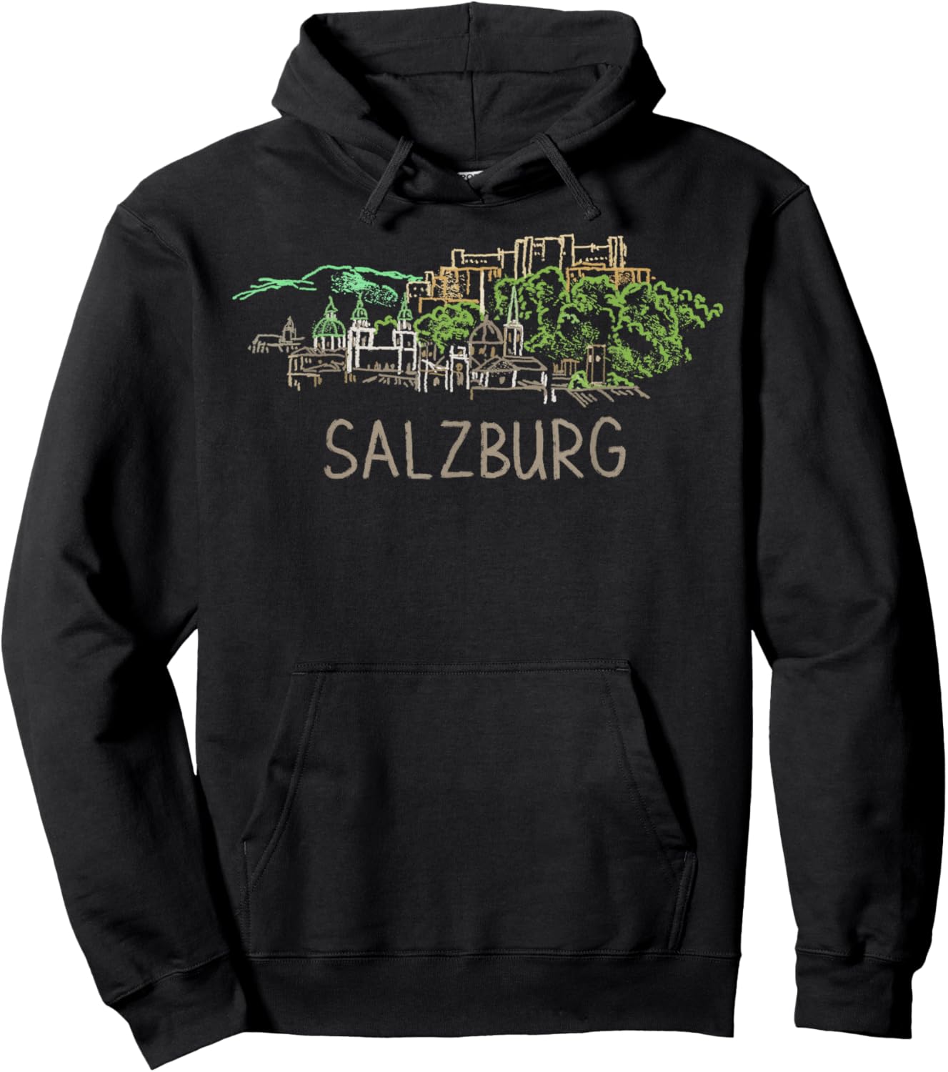 Salzburg Austria Art Gift Men Women Hoodie - Hoodie | Black