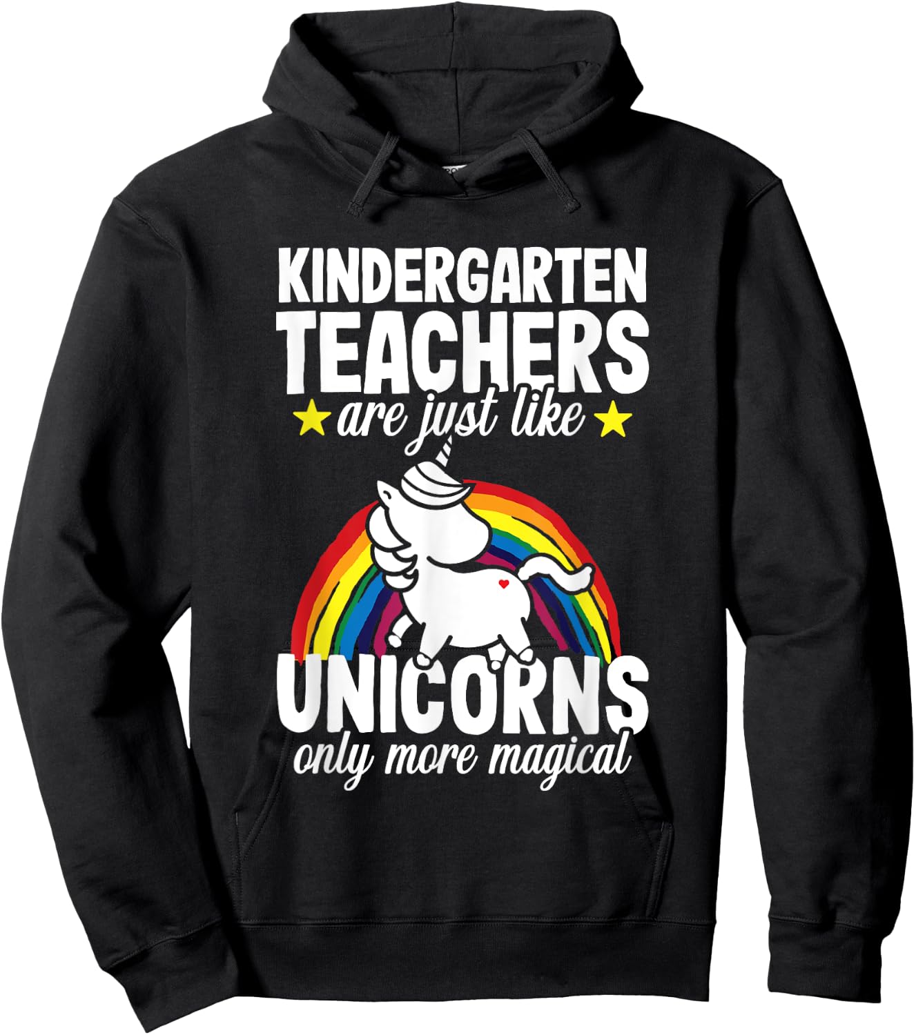 Kindergarten Teacher Unicorns Preschool Appreciation Men Women Hoodie - Hoodie | Black