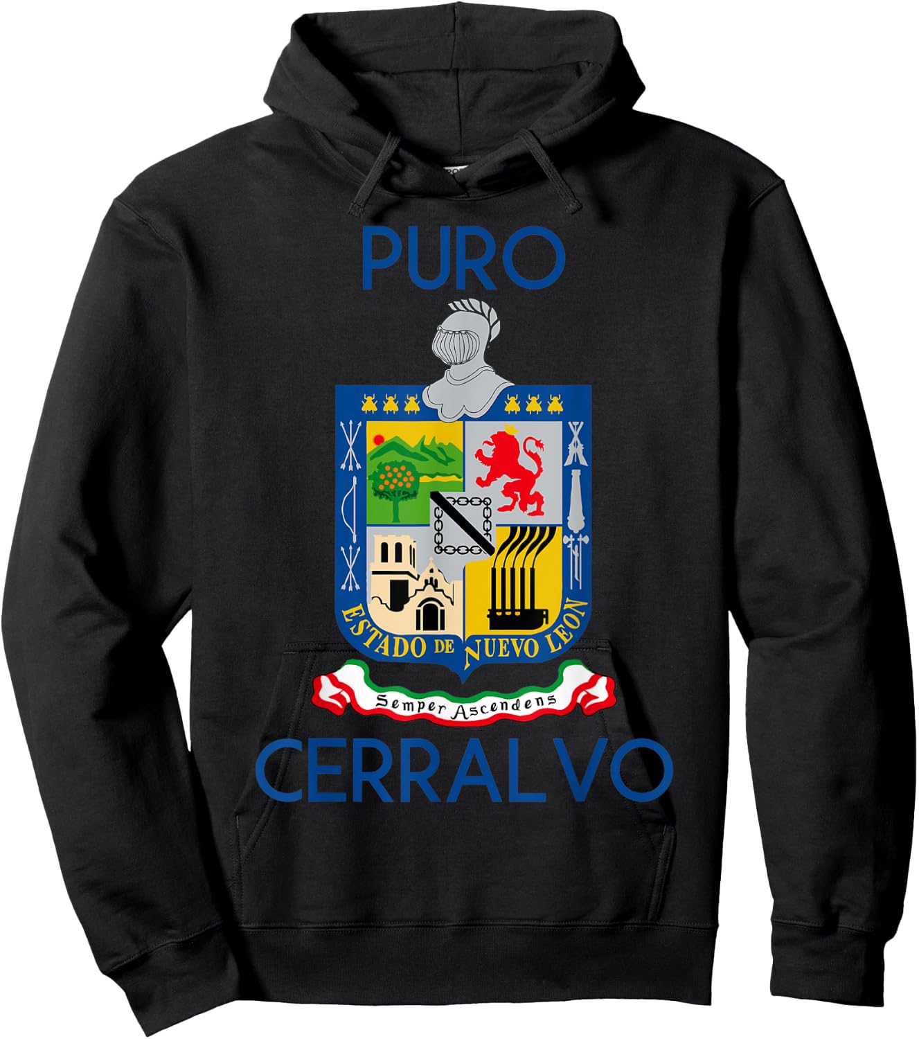 Cerralvo Nuevo Leon Estado De Mexico Escudo Eagle Aguila Hoodie - Hoodie | Black