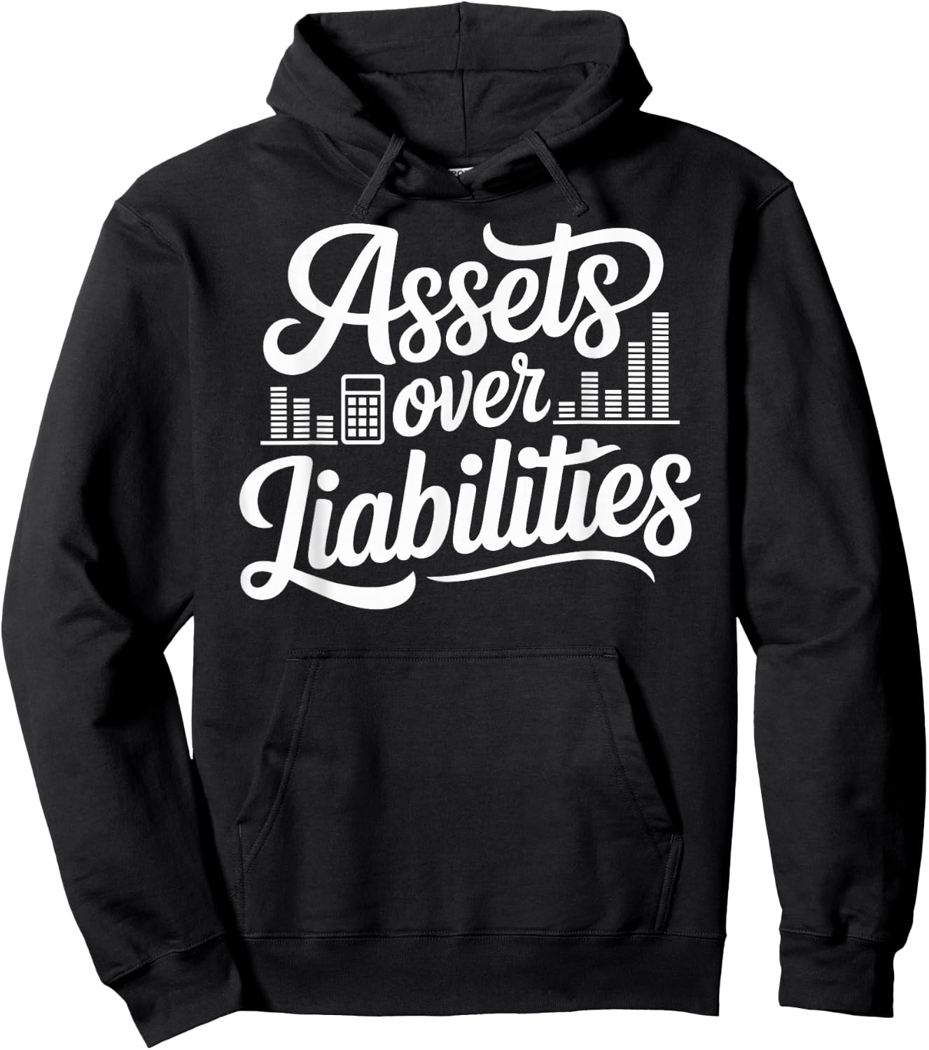 Funny Tax Accountant Assets Over Liability Hoodie - Hoodie | Black