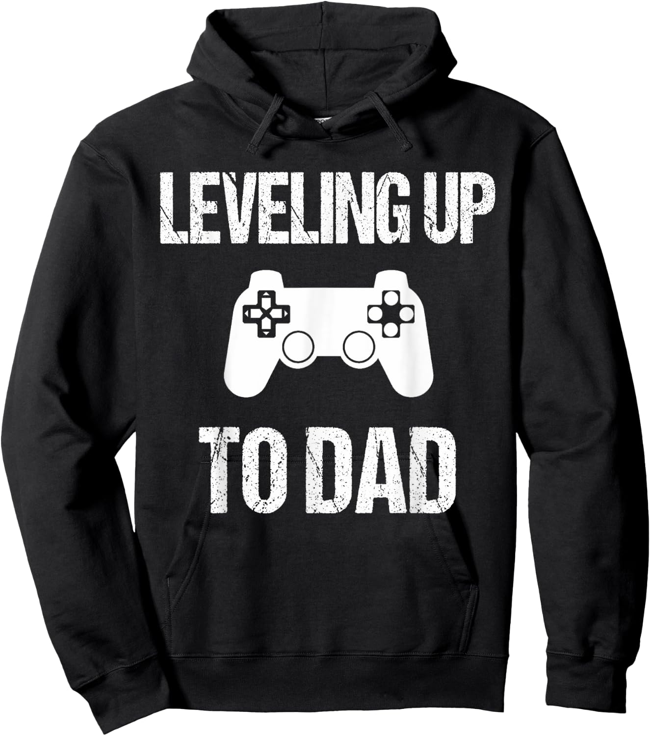Leveling Up To Dad - Dad Pregnancy Announcement Hoodie - Hoodie | Black