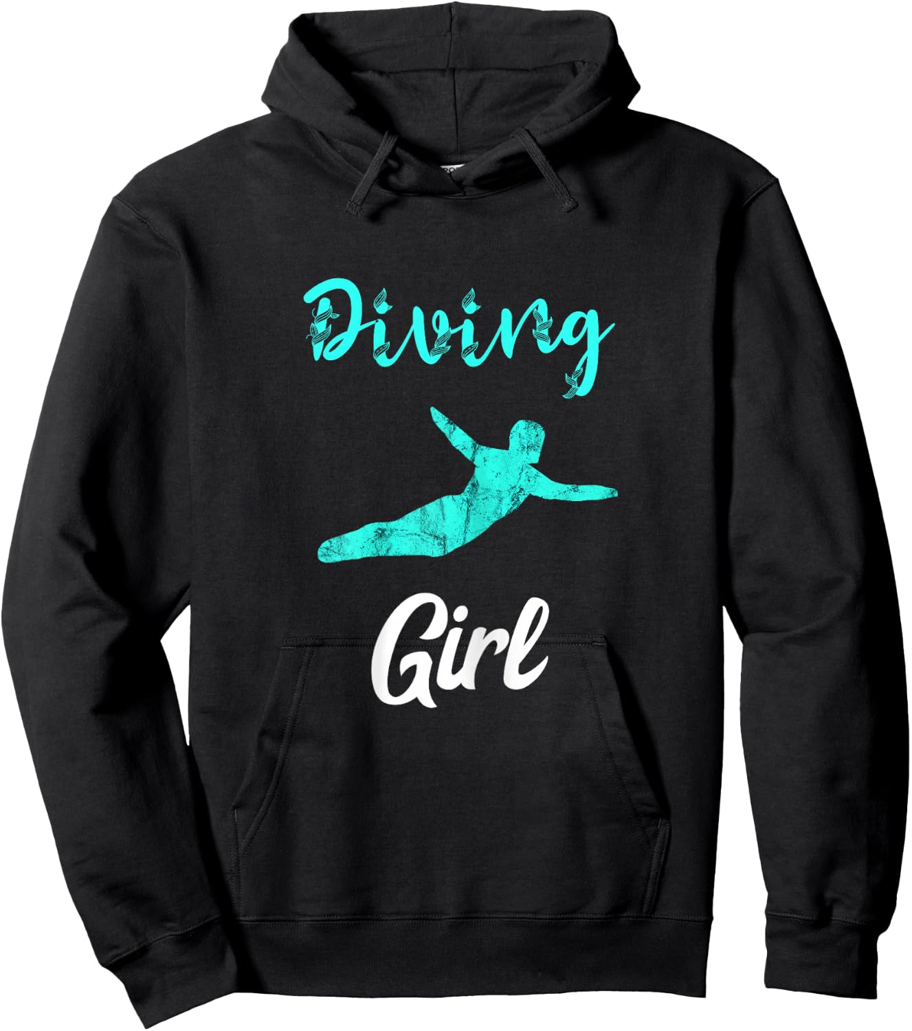 Diving Girl Springboard Platform Diver Dive Swimming Board Hoodie - Hoodie | Black