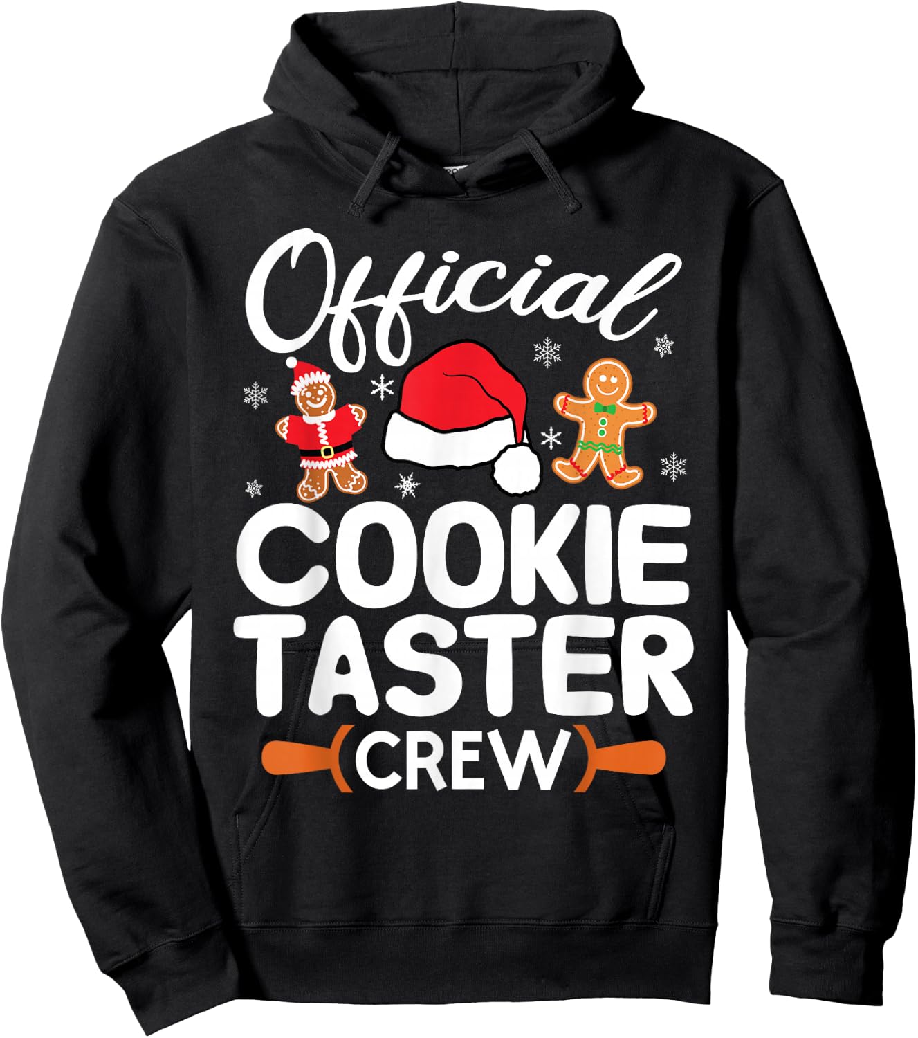 Funny Christmas Official Cookie Taster Crew Baking Team Xmas Hoodie - Hoodie | Black