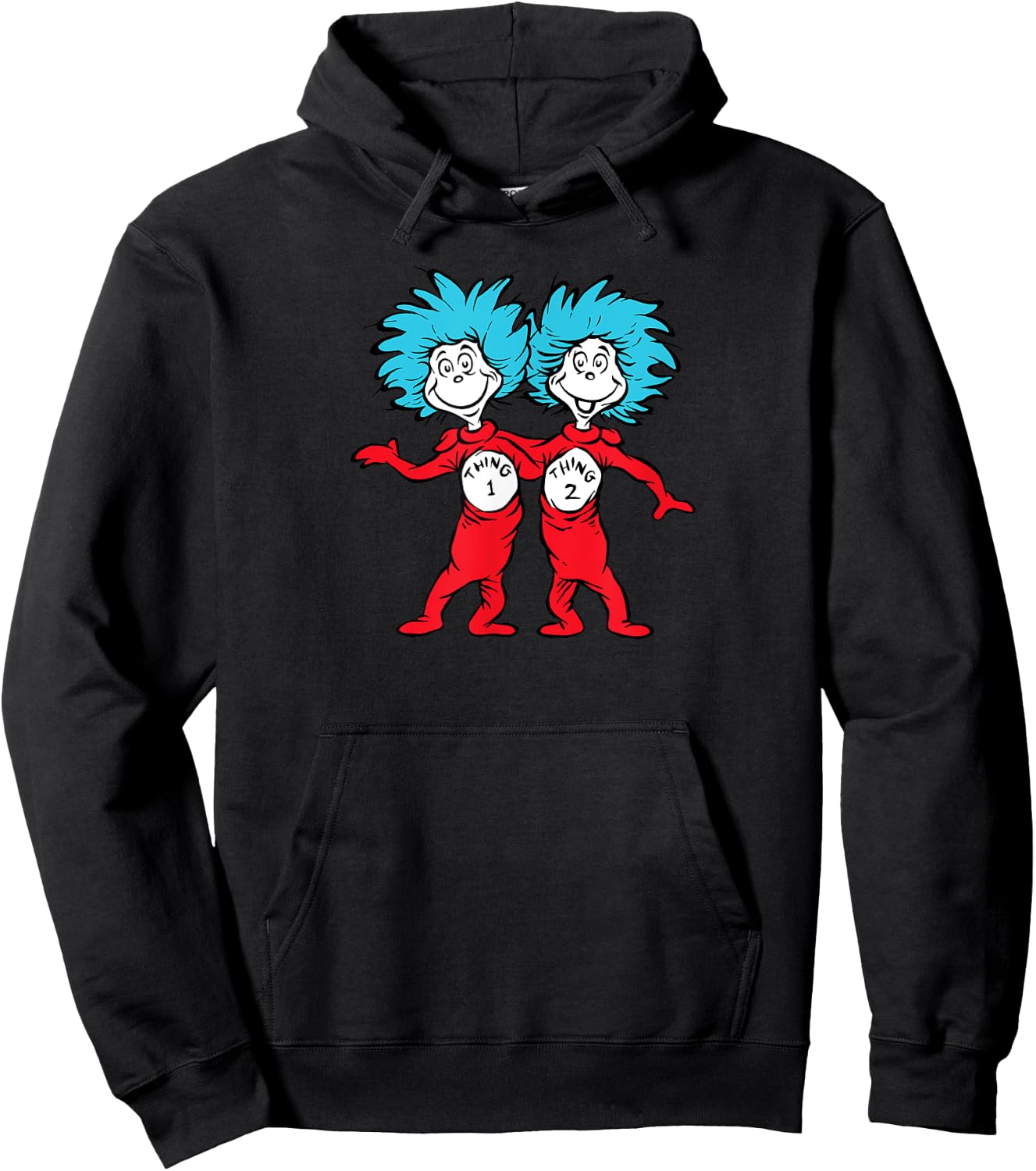 Dr. Seuss Thing 1 Thing 2 Buddies Hoodie - Hoodie | Black