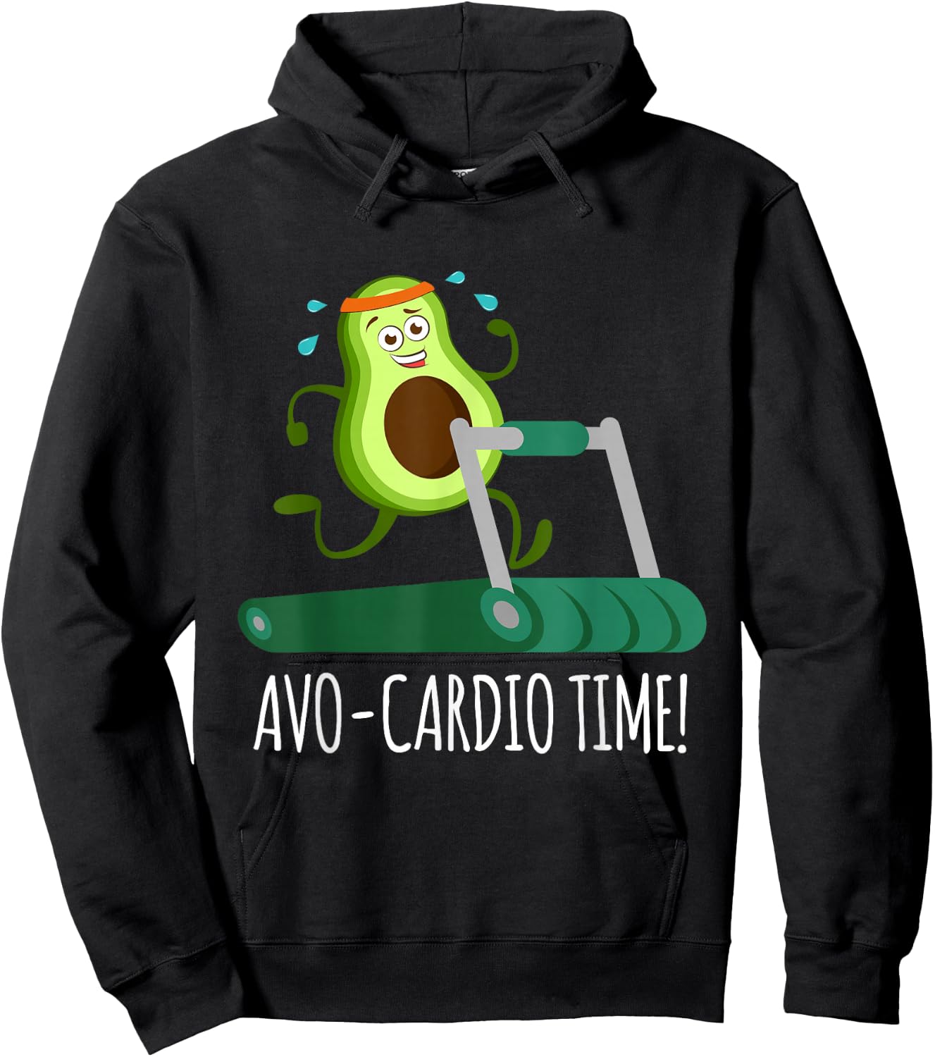 It's AVO-CARDIO Pajamas Time! Fitness Avocado Hoodie - Hoodie | Black
