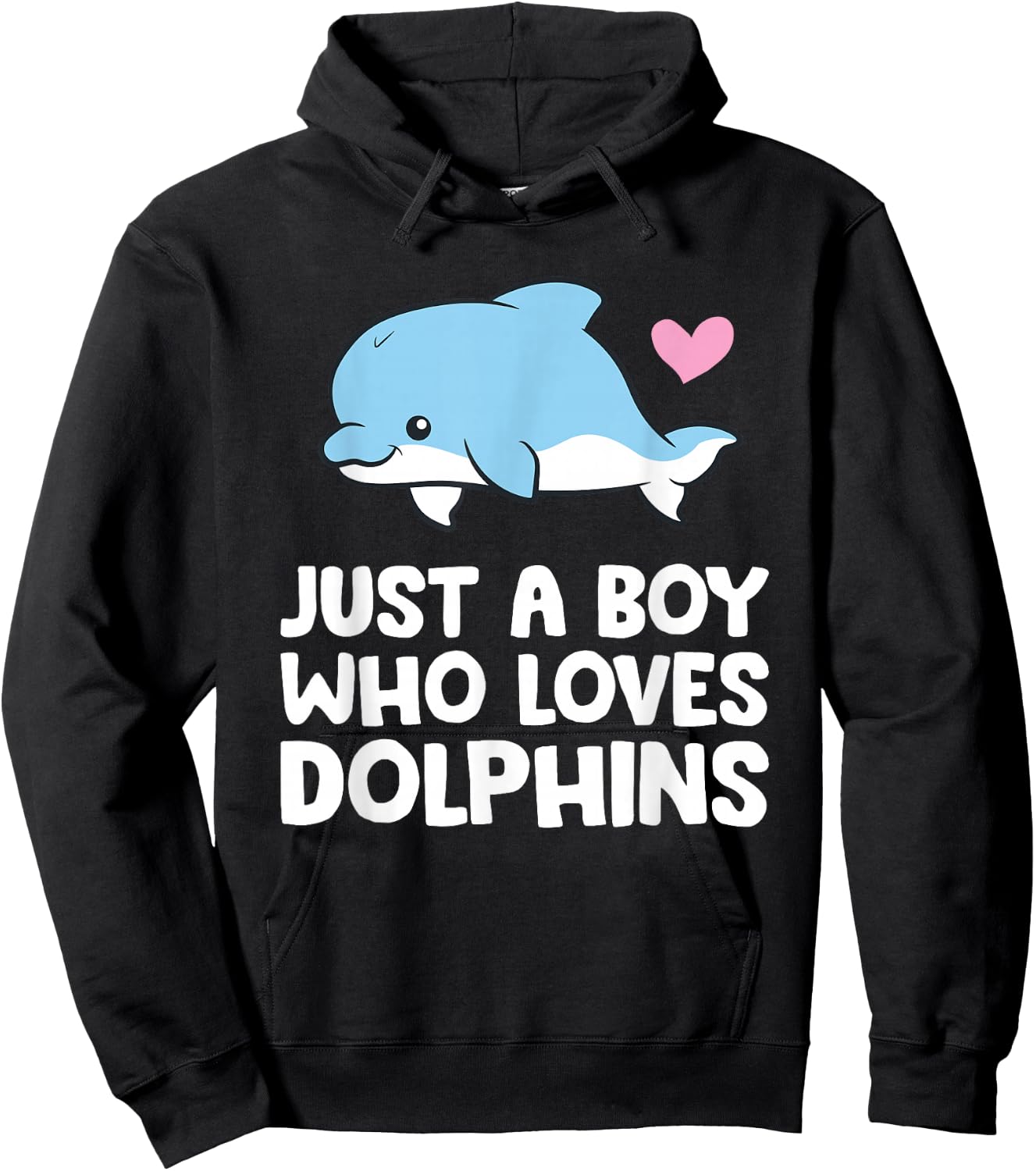 Just a Boy Who Loves Dolphins Hoodie - Hoodie | Black