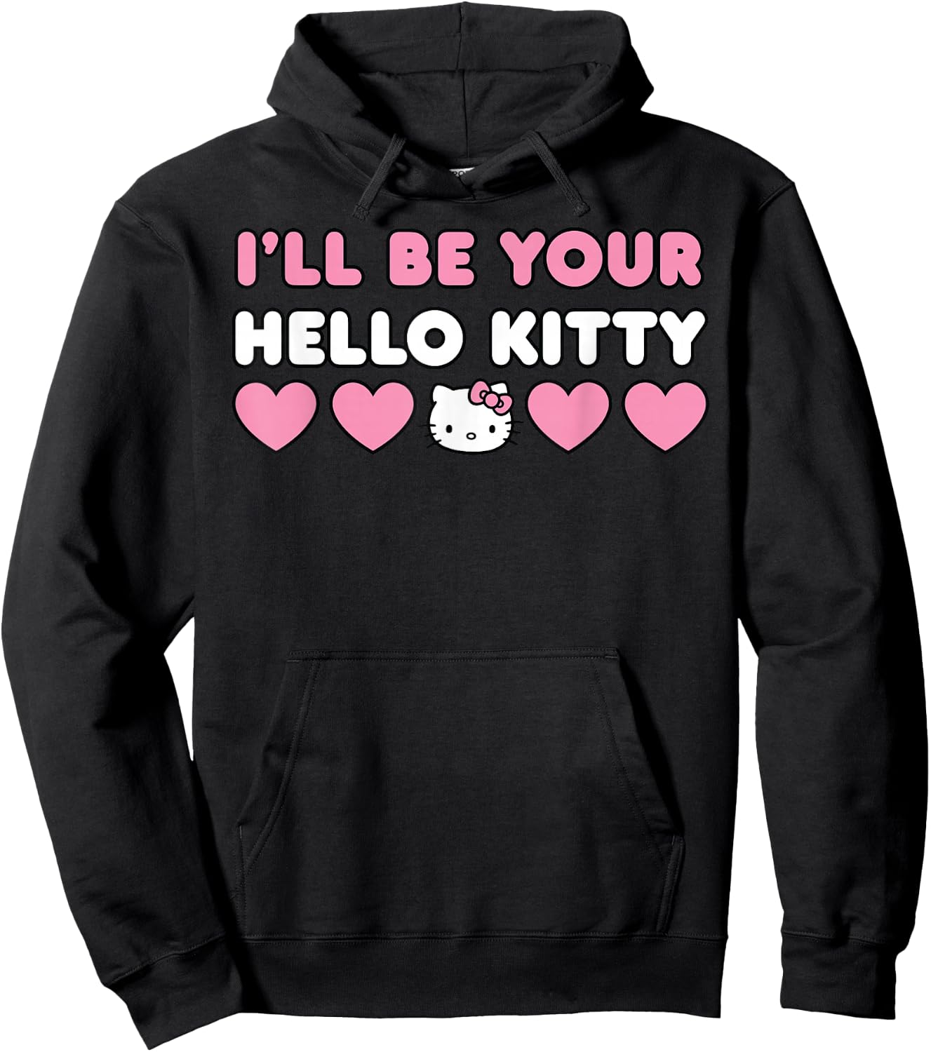 I'll Be Your Hello Kitty Couples Matching Valentines Day Hoodie - Hoodie | Black