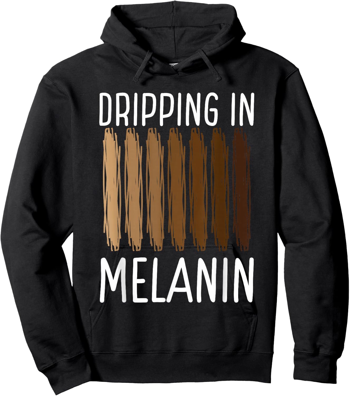 Dripping In Melanin African American Melanin Queen King Hoodie - Hoodie | Black