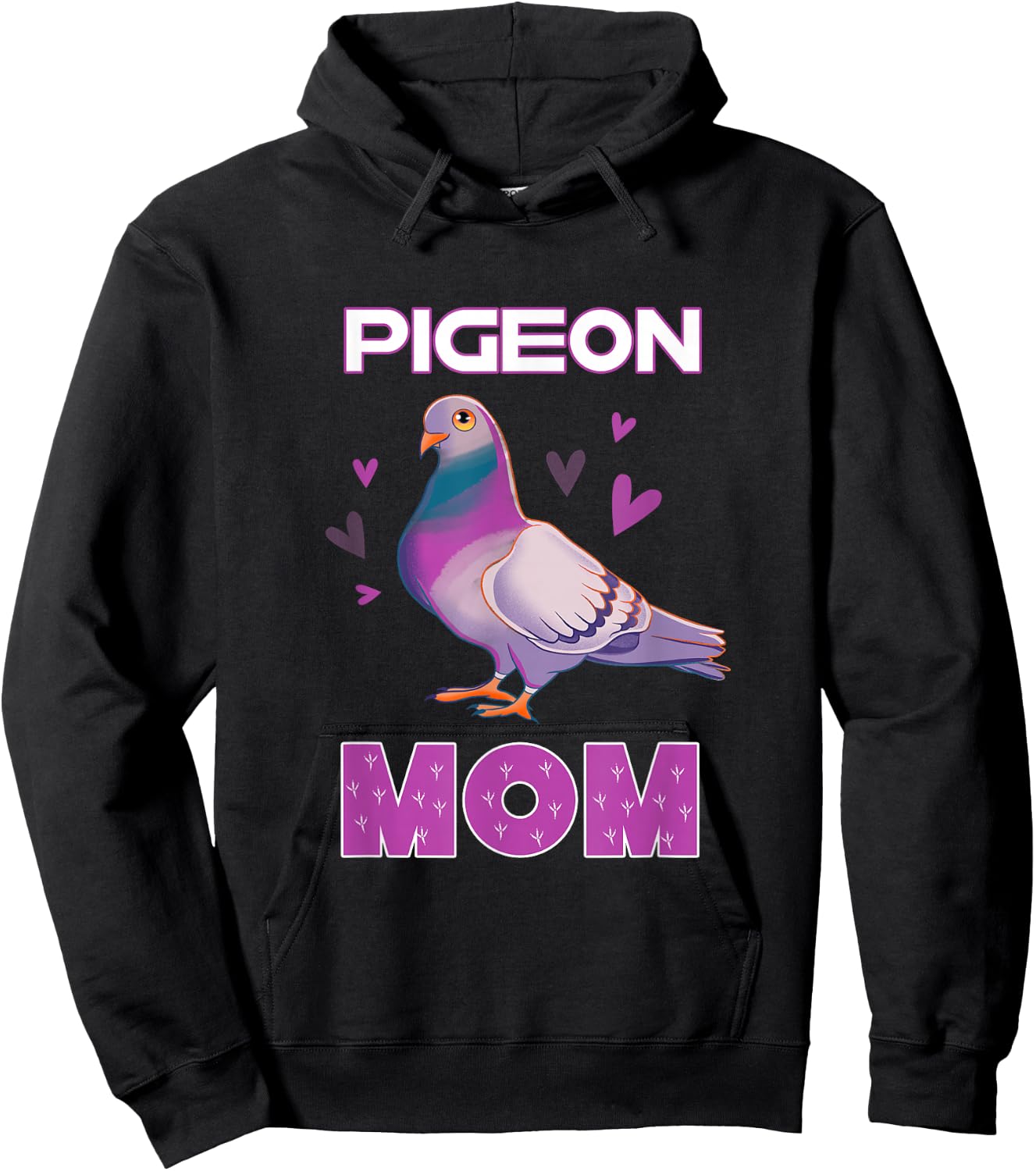 Pigeon Mom Cute Pigeon Illustration Pigeon Owner Hoodie - Hoodie | Black