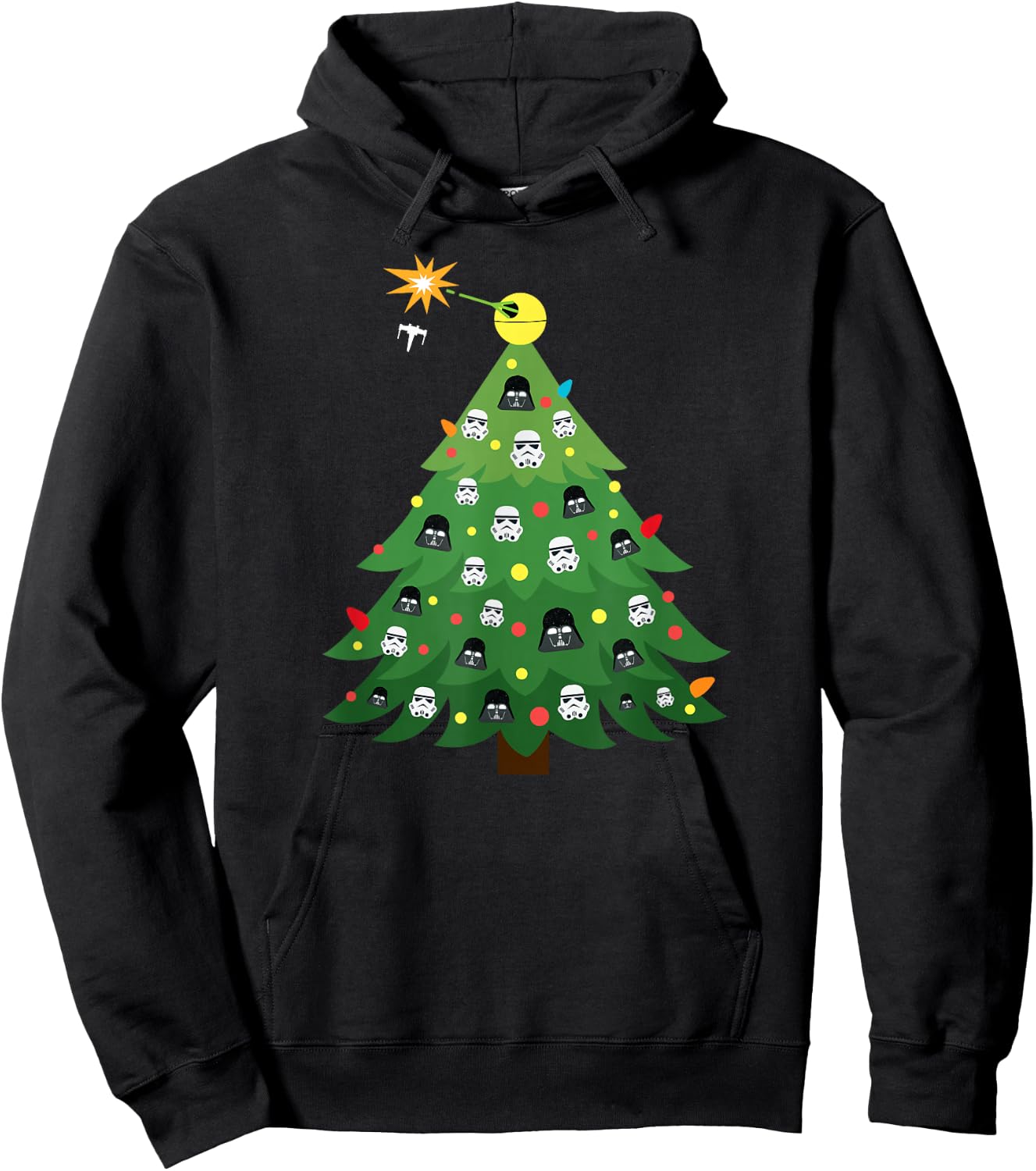 Star Wars Imperial Christmas Tree Holiday Hoodie - Hoodie | Black