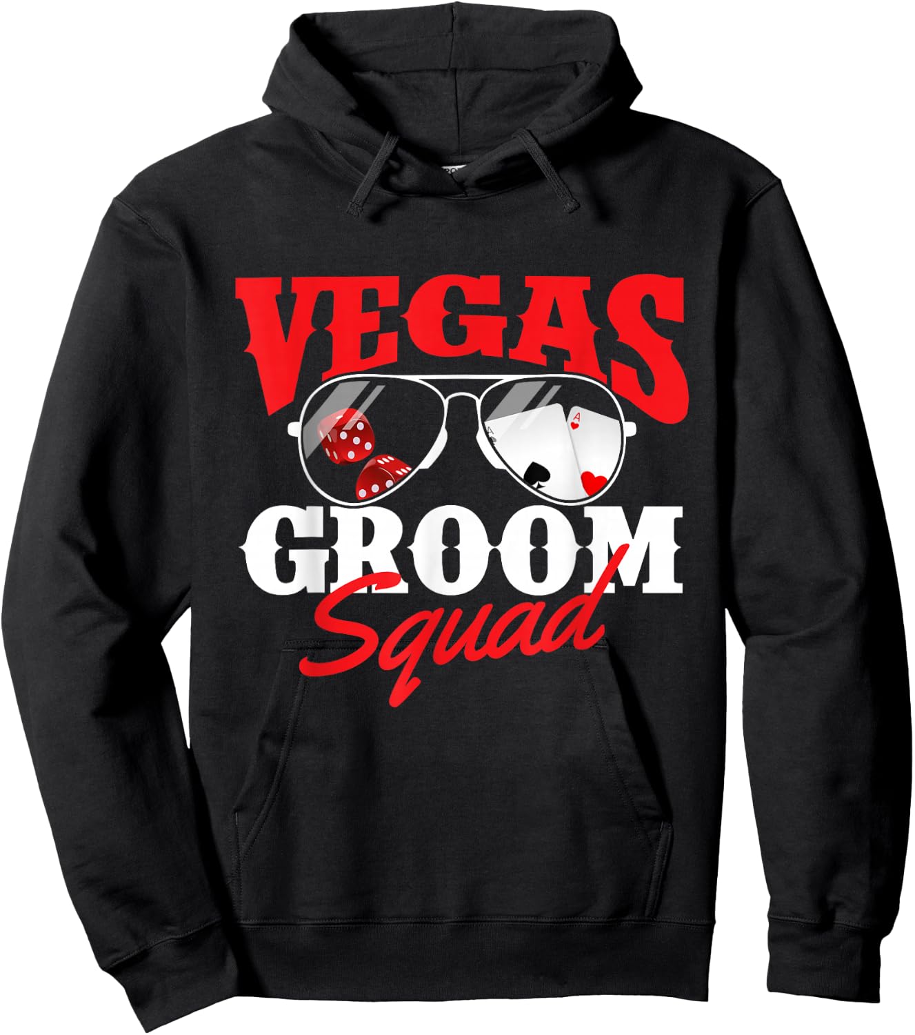 Vegas Groom Squad - Bachelor Party Groomsmen Stag Party Hoodie - Hoodie | Black