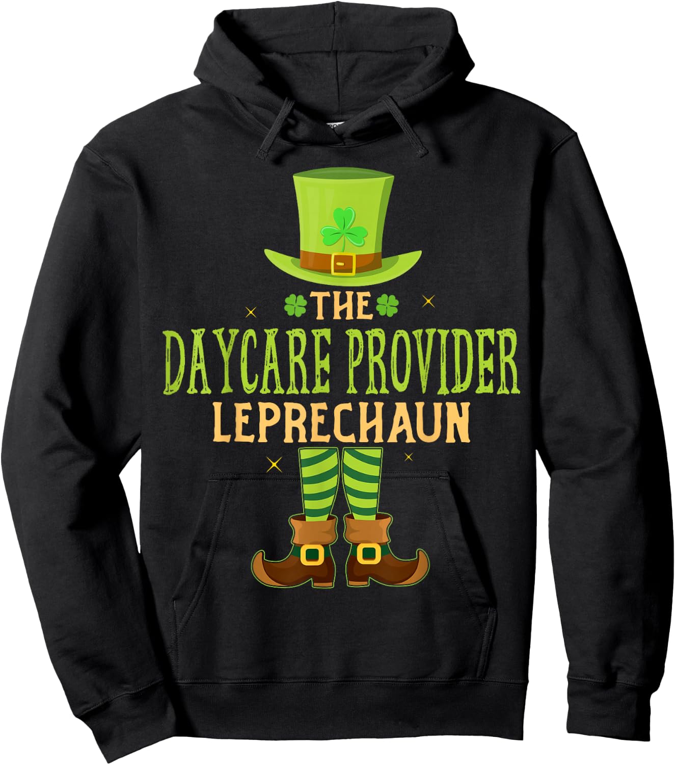 The Daycare Provider Leprechaun Matching St Patricks Day Hoodie - Hoodie | Black