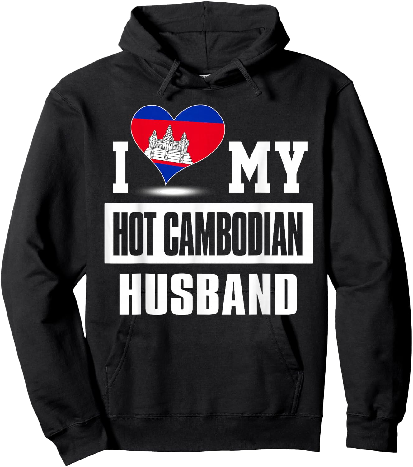 I Love My Hot Cambodian Husband Cambodia Hoodie - Hoodie | Black