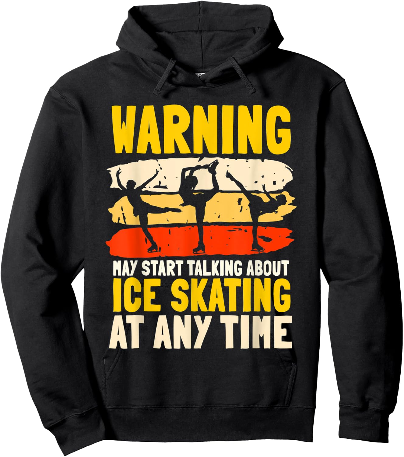 Ice Skating Retro Vintage Ice Skates Skating Sport Hoodie - Hoodie | Black