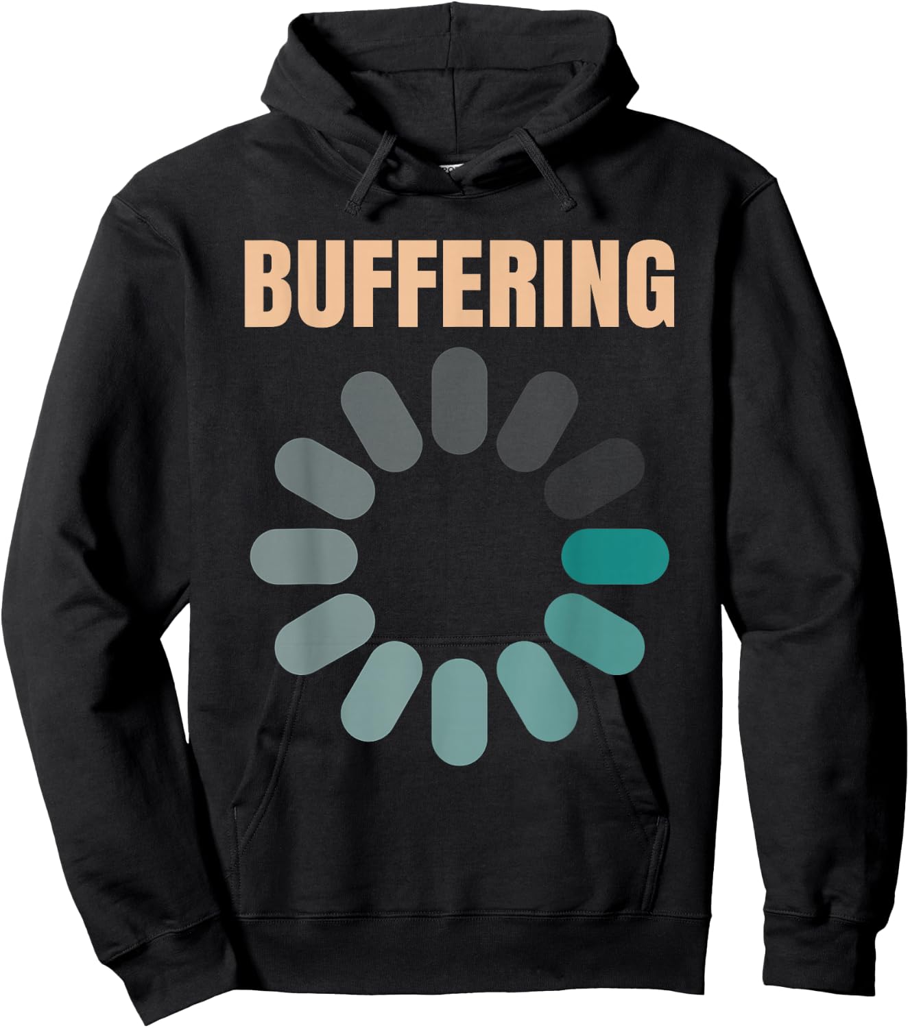 Buffering - Funny spinning computer loading & processing Hoodie - Hoodie | Black