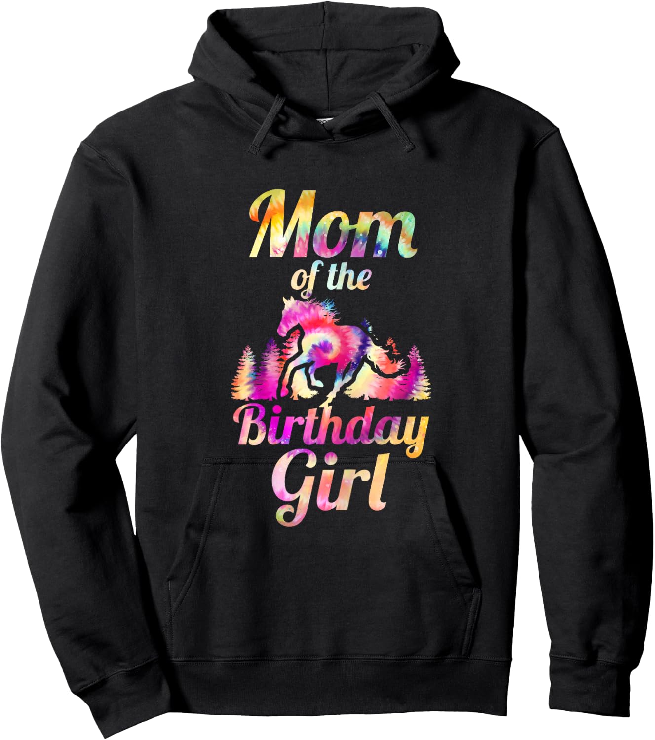 Mum of the Birthday Girl Horse Hoodie - Hoodie | Black