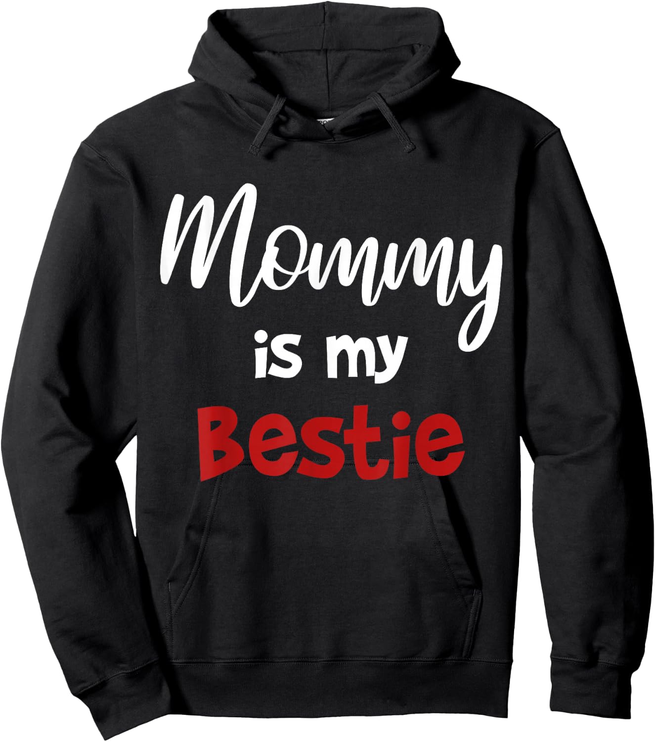 Mommy is my Bestie Cute Baby Girl Outfit Hoodie - Hoodie | Black