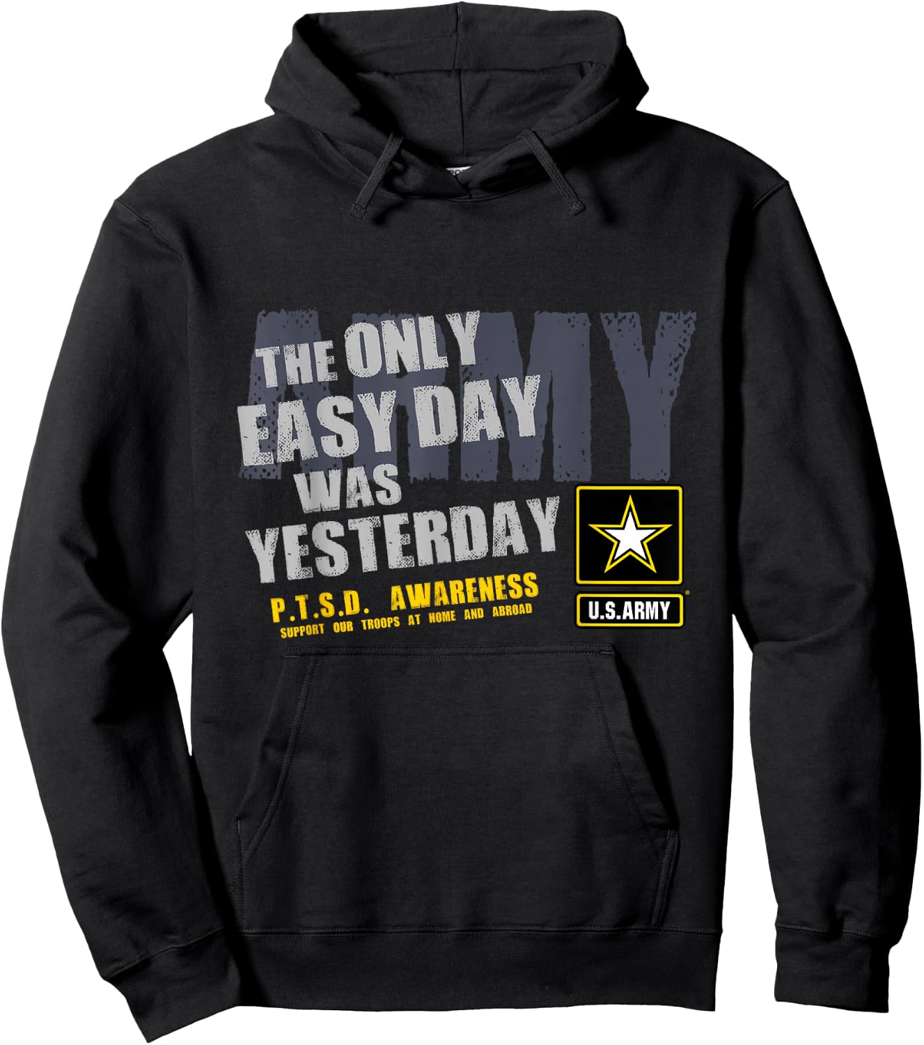 The Only Easy Day Was Yesterday Hoodie - Hoodie | Black