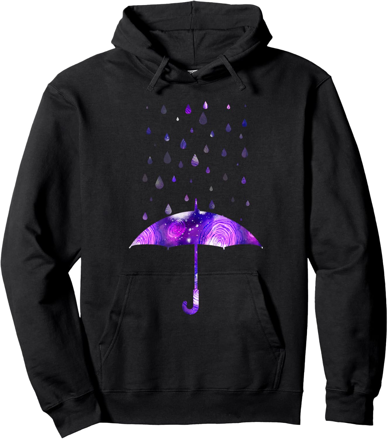 Rain Purple Umbrella For Violet Favorite Color Hoodie - Hoodie | Black